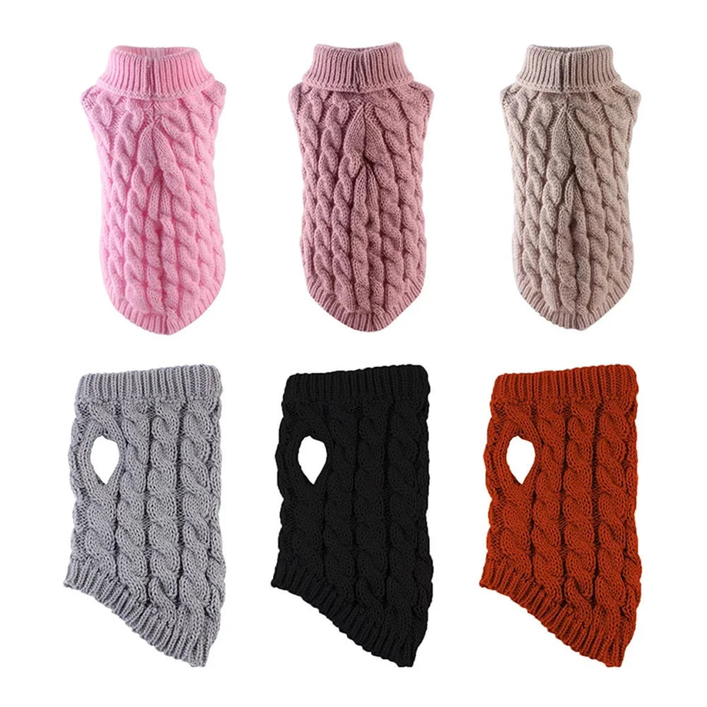 Warm Knitted Sphynx Cat Winter Sweater Pet Clothes for Cats  Pullovers