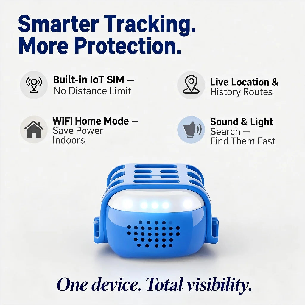 GPS Pet Tracker for Dogs and Cats | Real Time Tracking Unlimited Distance QR Code | Anti-Lost Locator with 1-year Service