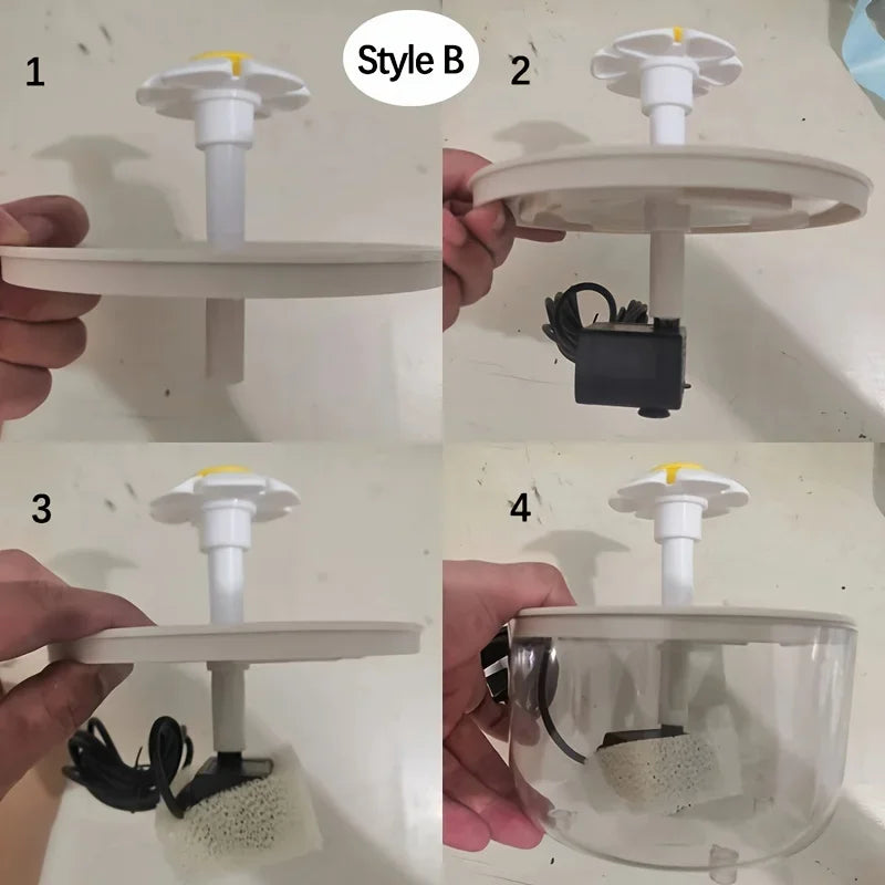 USB Electric Mute 1L Pet Water Fountain Automatic  Water Dispenser For Cats