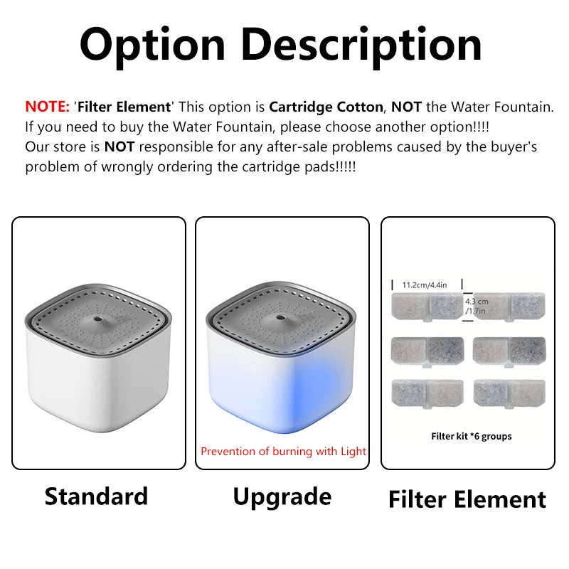 3L Cat Water Fountain Auto Recirculate Filter | Large Capacity | USB Electric Mute Cats Water Dispenser