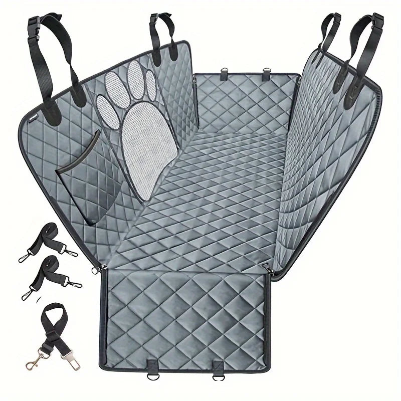 Dog Seat Cover, Hammock Heavy Duty Scratch Resistant Anti Slip Durable Soft Pet Rear Seat Cover for Cars,