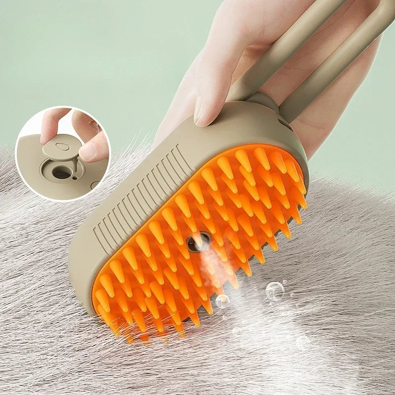 Upgraded Pet Spray Grooming Comb Steamy Floating Hair Removal Cleaning Brush Styling for Dogs & Cats Accessories