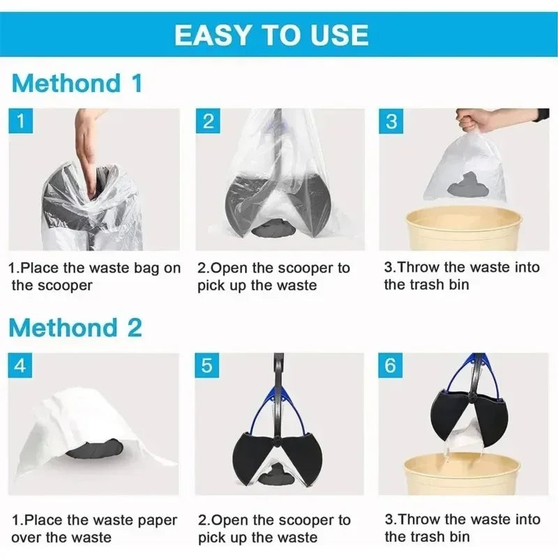 Dog Poop Grabber/Scooper Long Handle Large Folding Design  Cleaning Tool Pet Supply