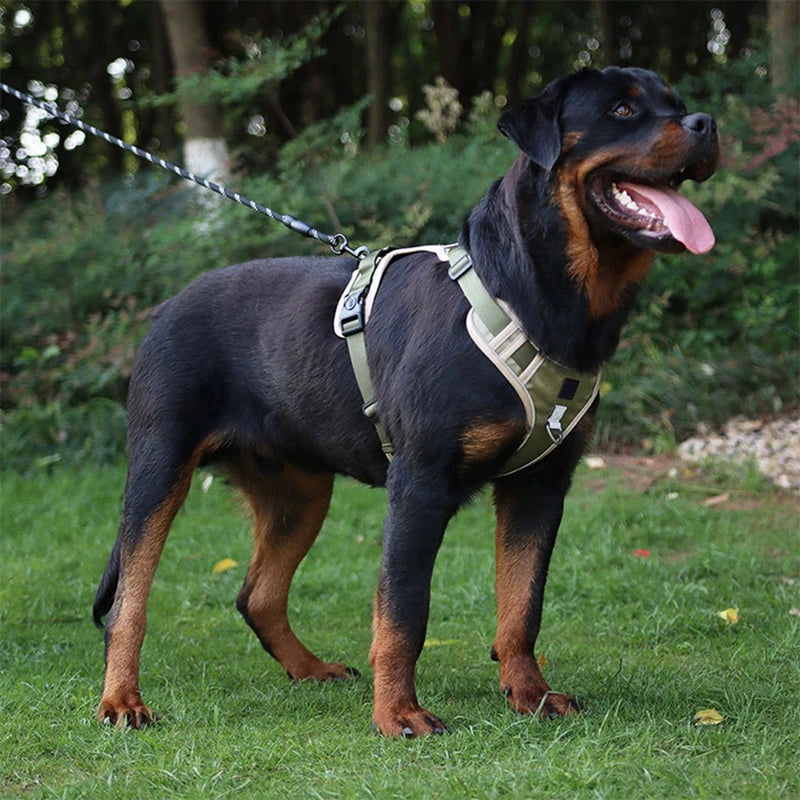 Dog Harness Reflective Medium/Large Dogs | Tactical Vest Big 1680D Waterproof Oxford Cloth