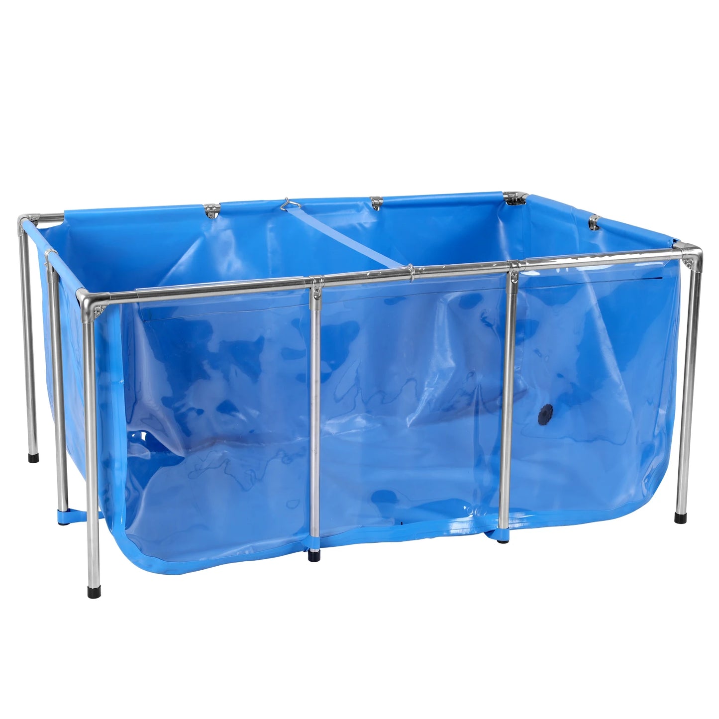 Above Ground Fish Pond with Frame & Drain Valve | Clear Viewing Panel for Ornamental Fish & Outdoor Use