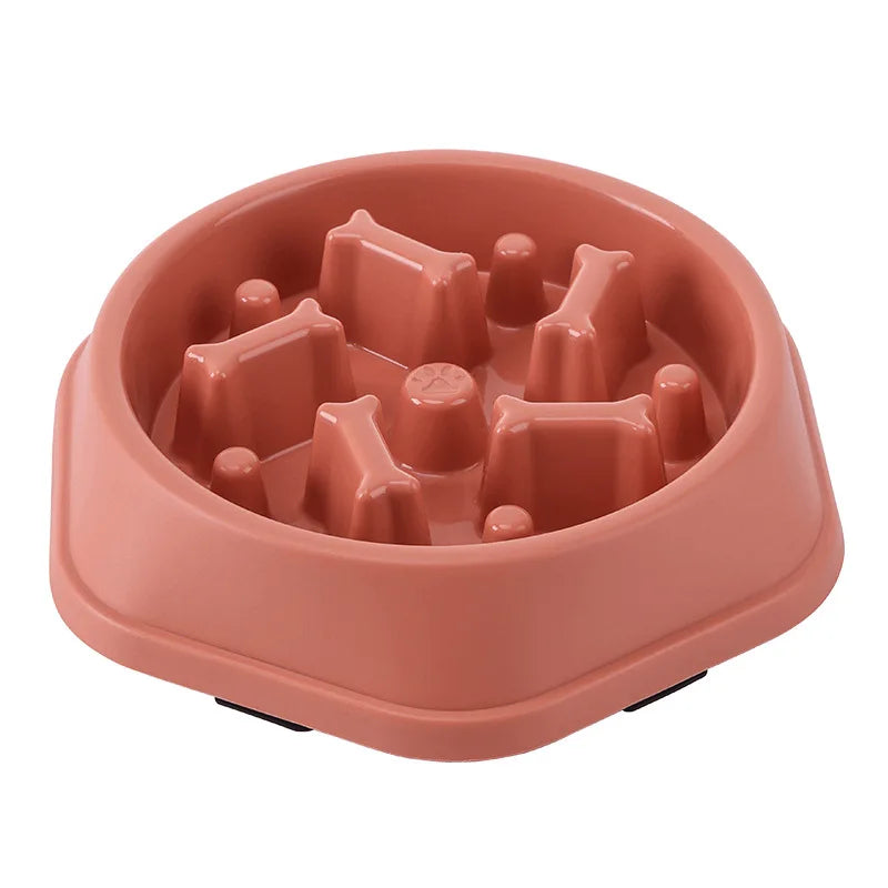 Pet Cat And Dog Slow Food Bowl, Anti-choking Thickened And Non-slip Multiple Colors and Shapes