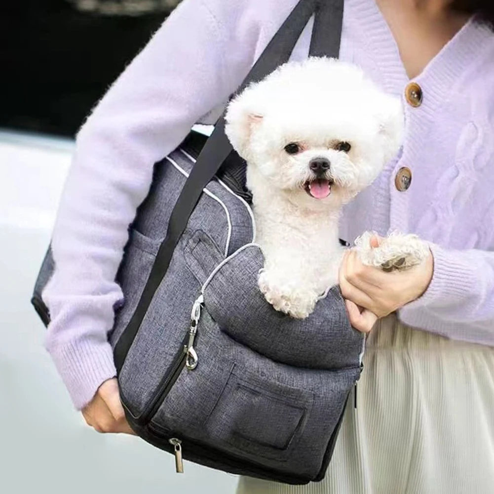 Multipurpose Center Console Dog Car Seat with Shoulder Straps Portable Pet Booster Seats for Small Dogs