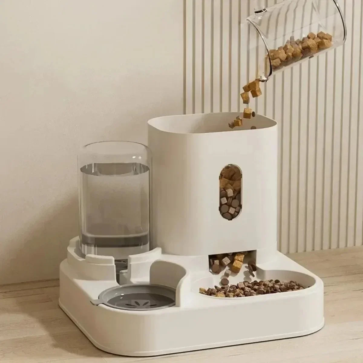 Automatic Feeder Dog/Cat Food Bowl With Water Fountain | Large Capacity | Food Storage Dispenser Container