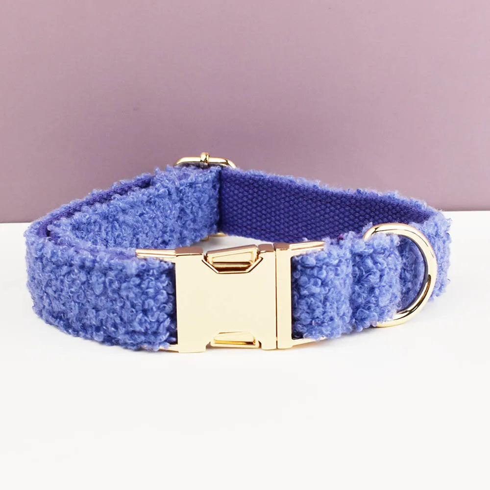 Luxury Personalized Dog Collar Harness Leash set custom,  Logo detachable dog bow tie collar leash diy