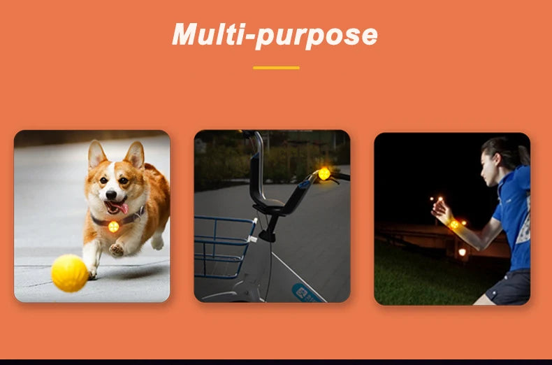 LED Pet Dog/Cat Collar Pendant | Night Safety Cat Luminous Light IPX7 Waterproof Flashing Harness With Light for Dog and Cat
