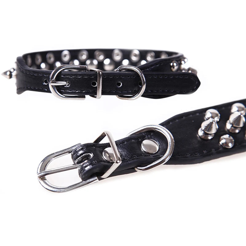 High Quality Dog Rivet Collar and Leash Set | Anti Bite  Collars for Medium Large Dogs
