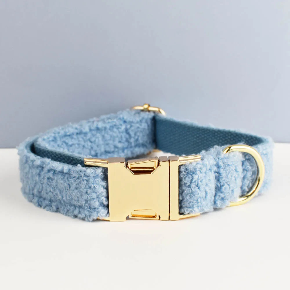 Luxury Personalized Dog Collar Harness Leash set custom,  Logo detachable dog bow tie collar leash diy