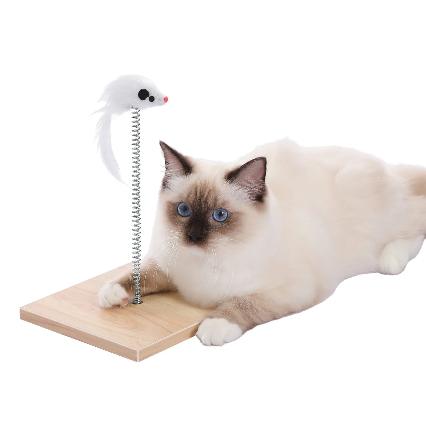 Wood Cat Condo House Bed with Removable Soft Mats | Modern Cat Tree Tower with Scratching Pad Cat | Scratcher Furniture Kitten Toys