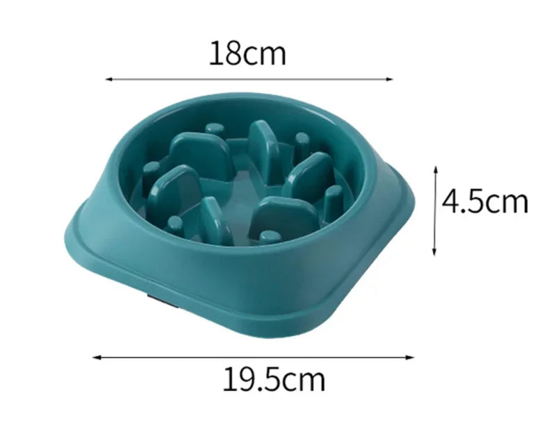 Pet Cat And Dog Slow Food Bowl, Anti-choking Thickened And Non-slip Multiple Colors and Shapes