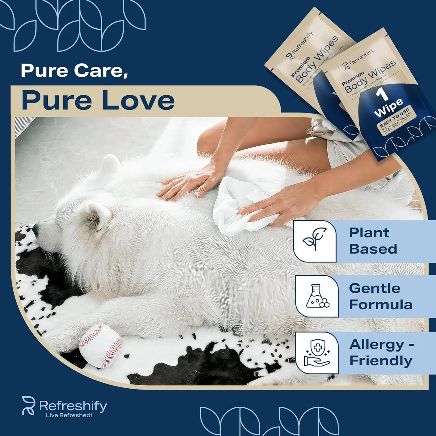 Coconut Scented Dog Wipes for Paws and Butt, Pack of 400 - Non Toxic Pet Wipes for Dogs and Cats with Travel Bonus