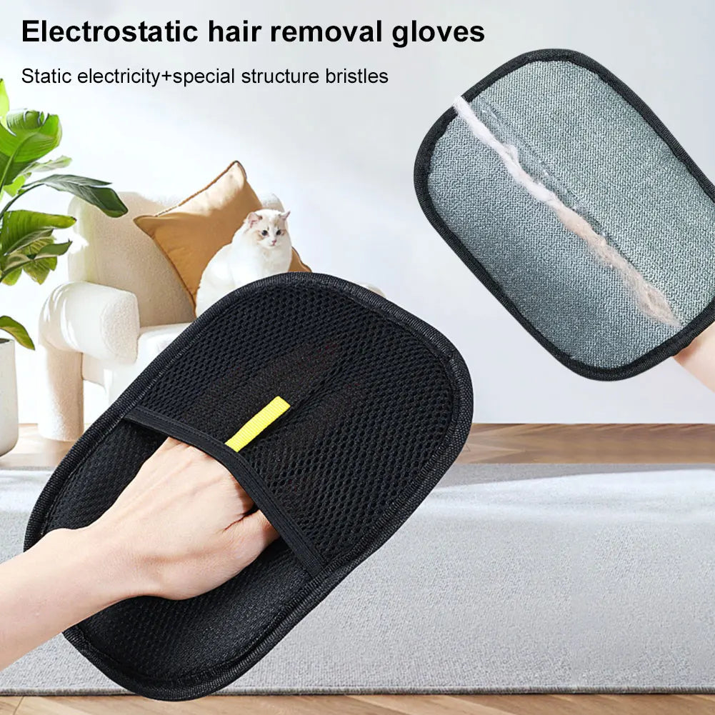 Pet Grooming Gloves Hair Remover Brush  for Dog Cat Rabbit with Long/Short/Curly Hair
