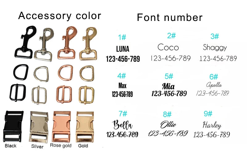 Luxury Personalized Dog Collar Harness Leash set custom,  Logo detachable dog bow tie collar leash diy