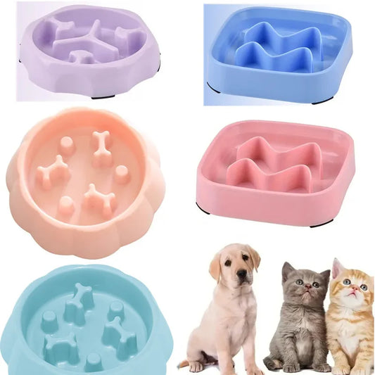 Slow Feeder  Bowl Anti-choking Plastic Dog and Cat Puzzle Food Bowl, For Anxiety Relief
