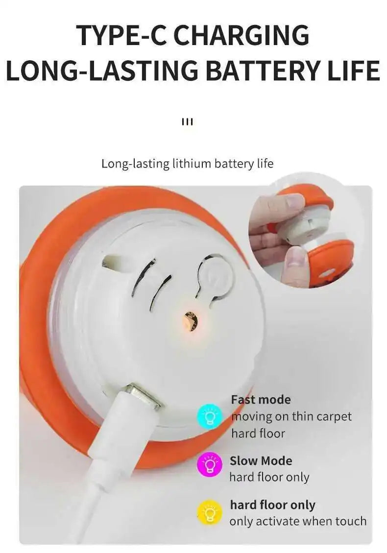 Smart Interactive Teasing Ball With Motion Activated Automatic Moving Squeaky Dog Toy Balls 
 Chew Toys Knot Rope