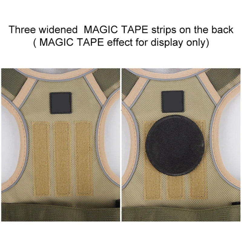 Dog Harness Reflective Medium/Large Dogs | Tactical Vest Big 1680D Waterproof Oxford Cloth