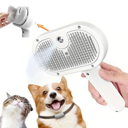 Upgraded Pet Spray Grooming Comb Steamy Floating Hair Removal Cleaning Brush Styling for Dogs & Cats Accessories