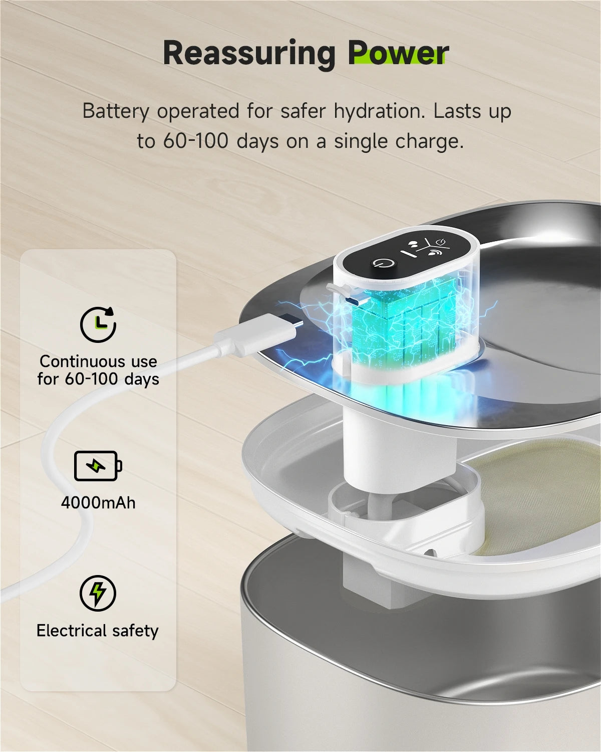 APETDOLA 4L Wireless Cat Water Fountain Auto Sensor Drinking Fountain For Cats/Dog | Water Dispenser