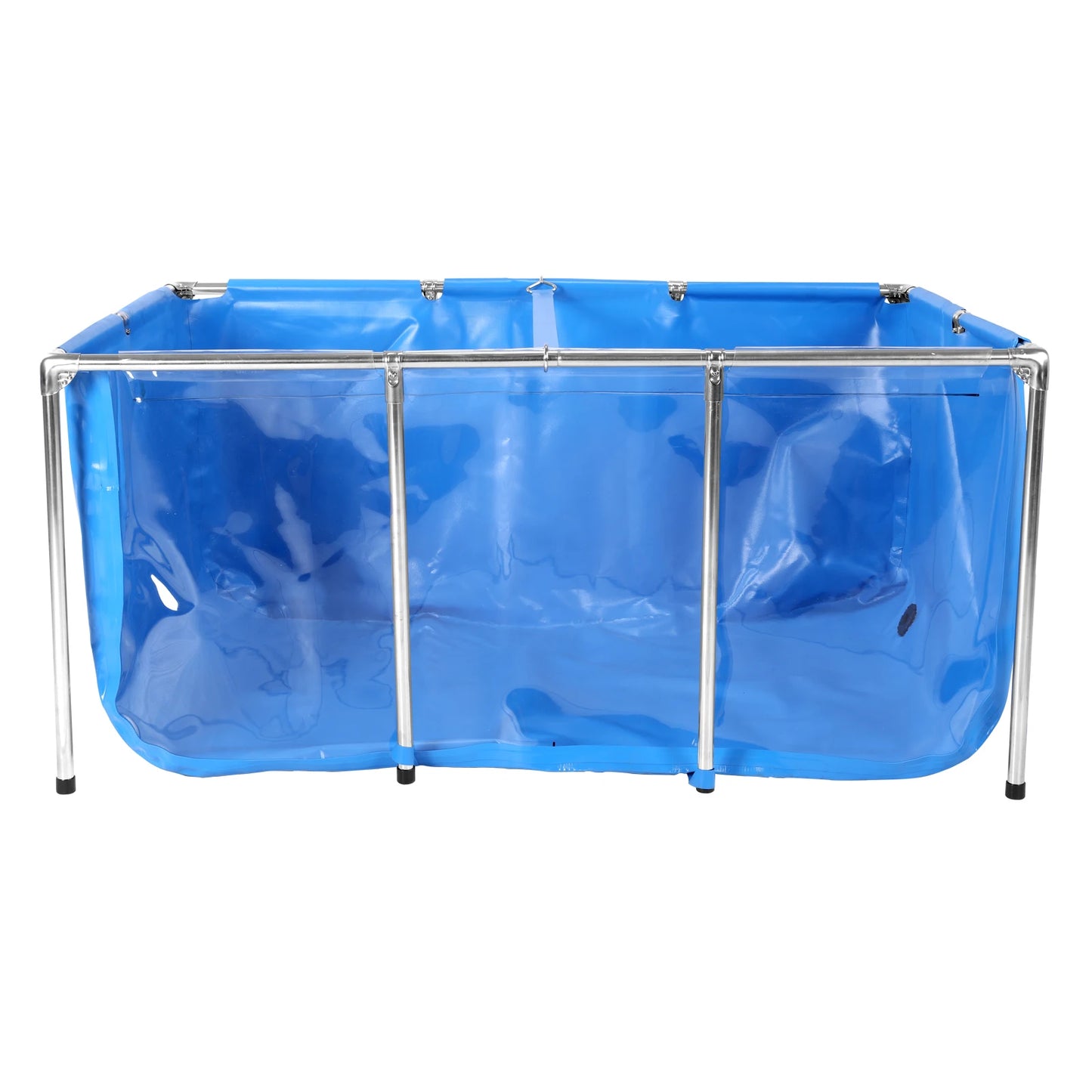 Above Ground Fish Pond with Frame & Drain Valve | Clear Viewing Panel for Ornamental Fish & Outdoor Use