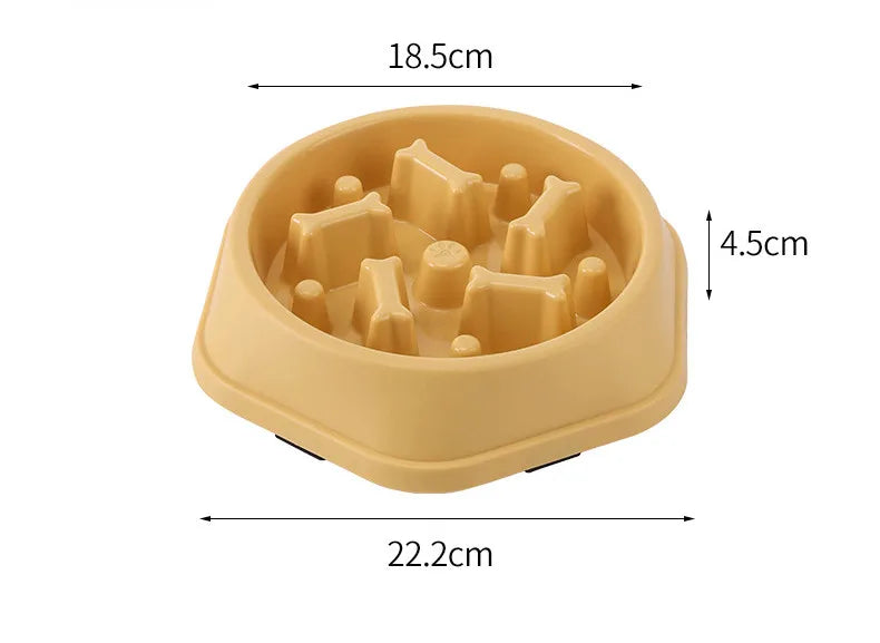 Pet Cat And Dog Slow Food Bowl, Anti-choking Thickened And Non-slip Multiple Colors and Shapes