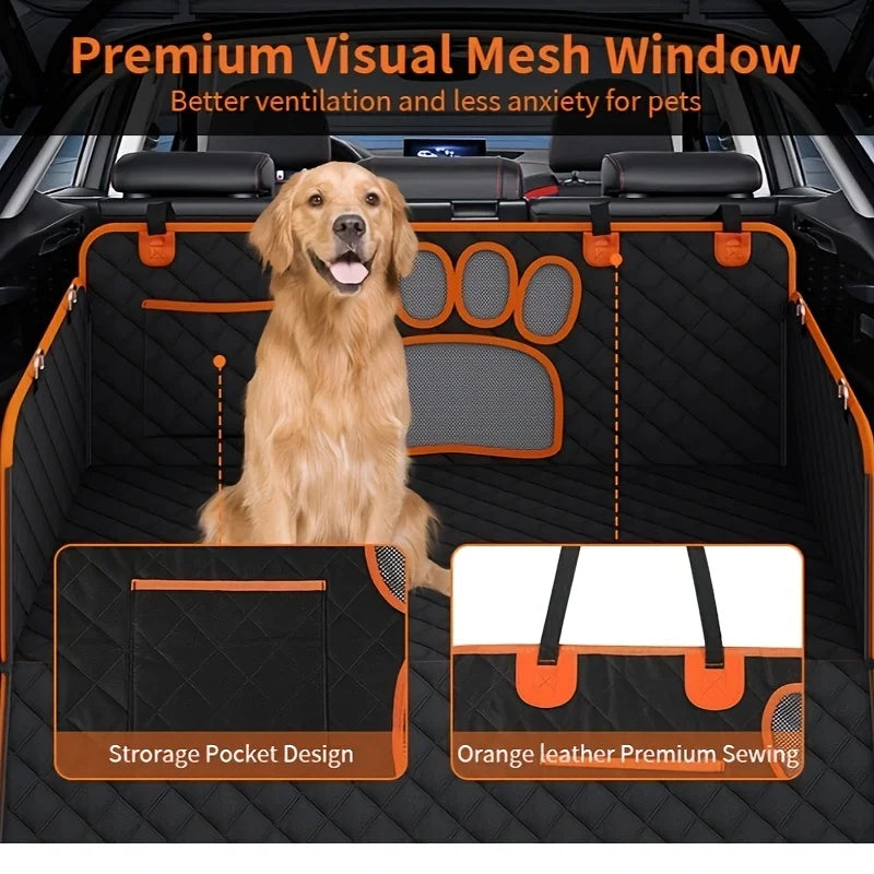 Dog Seat Cover, Hammock Heavy Duty Scratch Resistant Anti Slip Durable Soft Pet Rear Seat Cover for Cars,