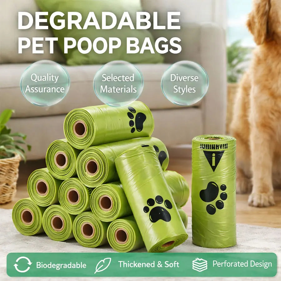 10 Pcs Extra Large Thick Dog Poop Bags 12.6x8.6 Inch, Leak Proof Unscented Dog Waste Bags for Pooper Scooper
