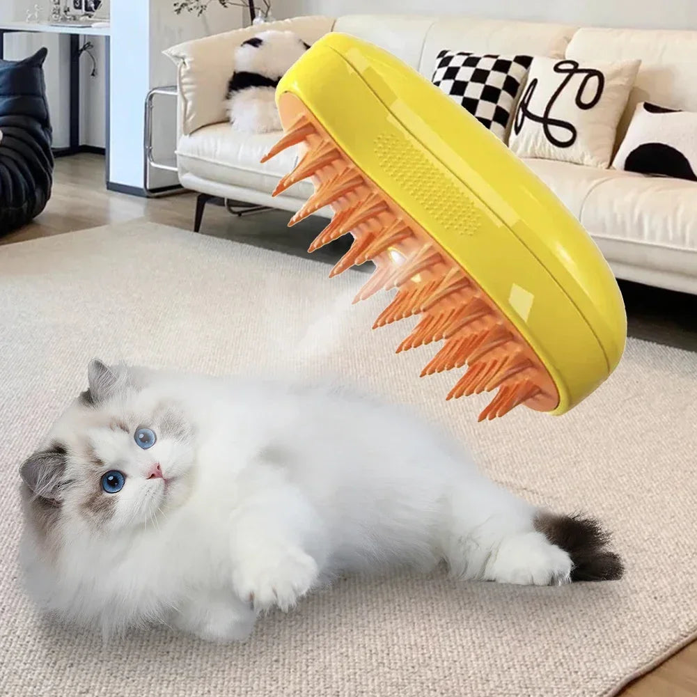 Upgraded Pet Spray Grooming Comb Steamy Floating Hair Removal Cleaning Brush Styling for Dogs & Cats Accessories
