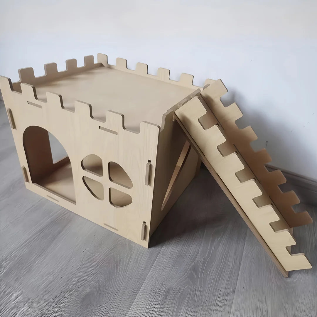 Rabbit Castle Hiding Place, Guinea Pig, Totoro, Hedgehog, Detachable Habitat, Toy Decoration, Evading House, Wood