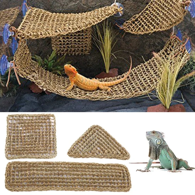 Bearded Dragon Hammock, Reptile Lounger for Chameleon Lizards, Gecko, Snakes, Iguana, Reptiles  Pet Bed Swing
