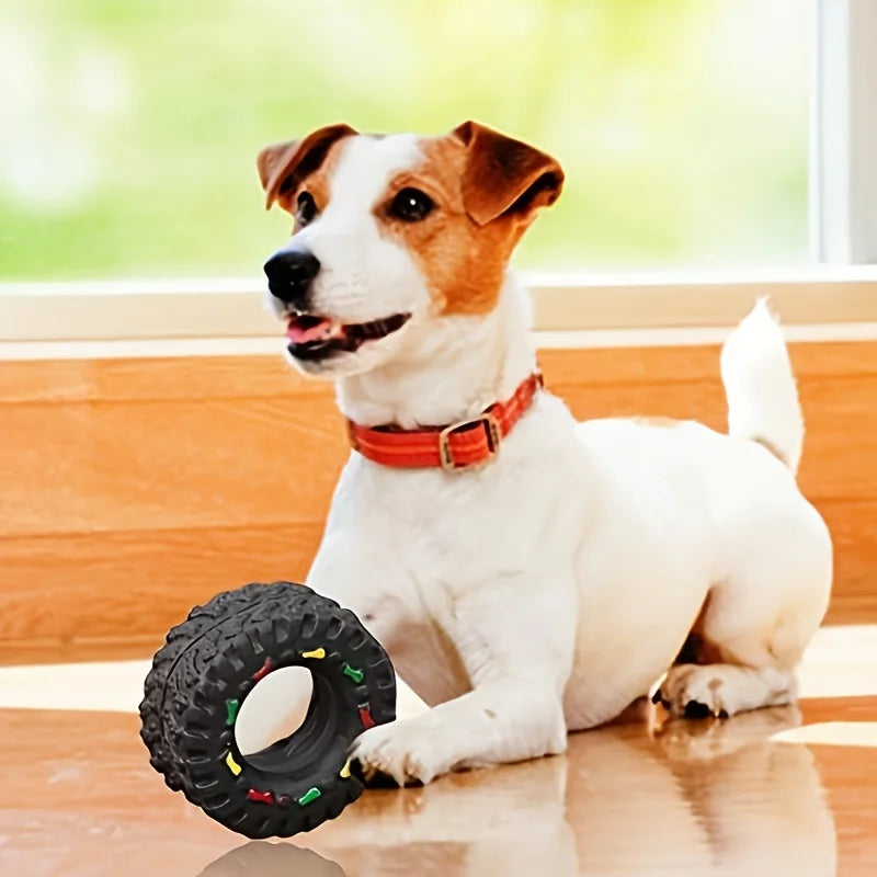 1pc Durable Dog Chew | Wheel Toy Chew-Resistant | Interactive Sound Teeth Training | Suitable for Puppies Small/Medium Dogs