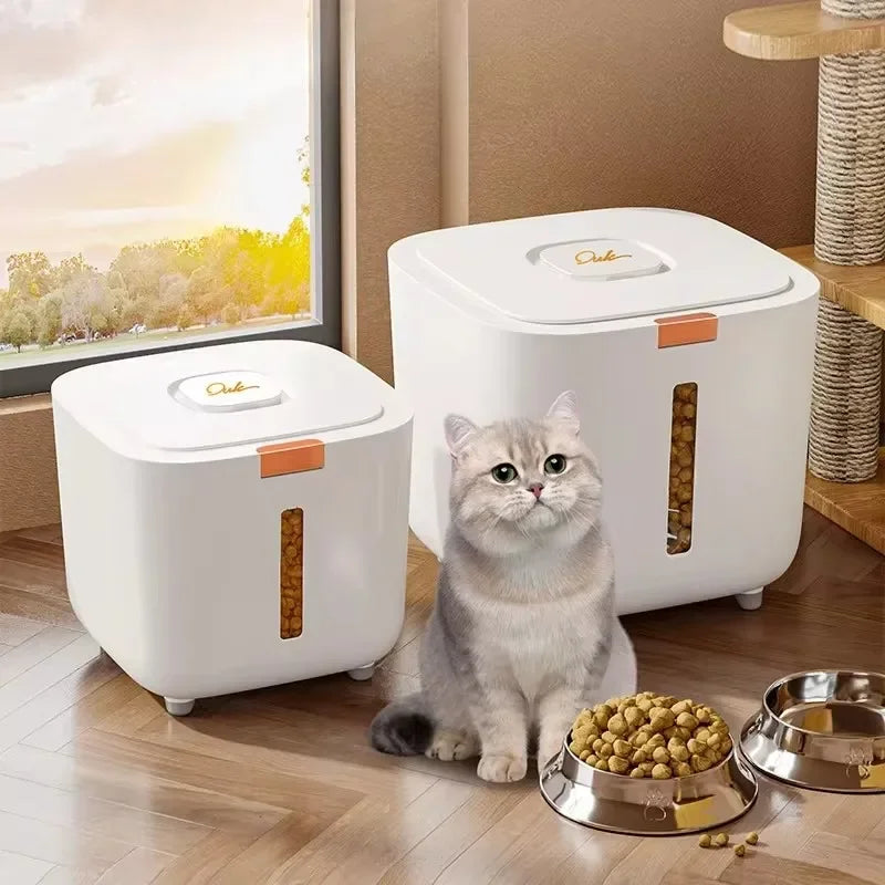 Pet food storage barrel large, sealed moisture-proof, cat and  dog food barrel storage
