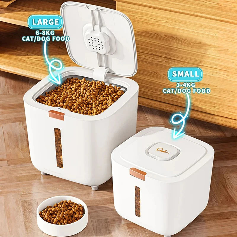 Pet food storage barrel large, sealed moisture-proof, cat and  dog food barrel storage