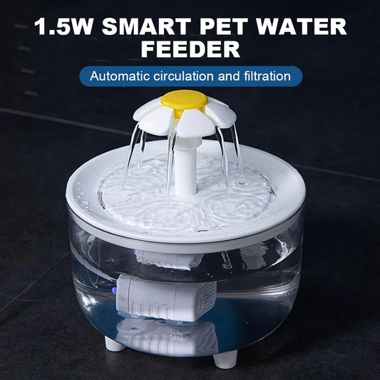 1200ml Automatic Cat Water Fountain Filter USB Electric Water Dispenser