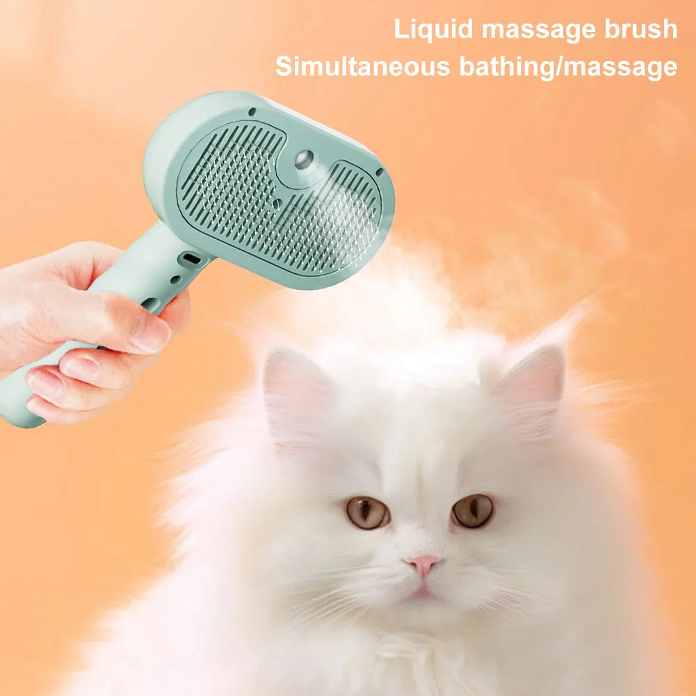 3 in 1 Steam Spray Brush  Hair Removal Comb, Hair Brush  for Shedding & Grooming for Cats Dogs Small Animals