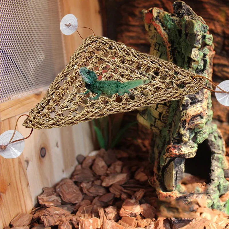 Bearded Dragon Hammock, Reptile Lounger for Chameleon Lizards, Gecko, Snakes, Iguana, Reptiles  Pet Bed Swing