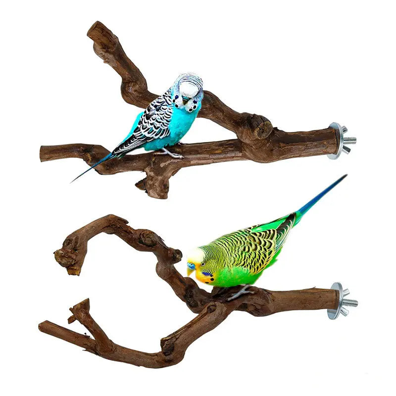 Standing Stick Wild Grape Wood Pole for Parrot/Cockatiel/Parakeet | Bite Claw Grinding Toy Bird Cage Accessories