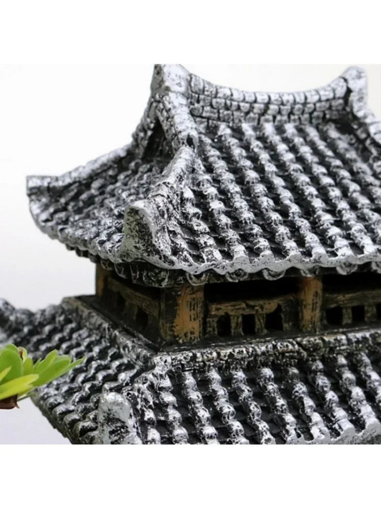 Simulation Decoration Fish Tank Ornament |  Resin Aquarium Decor Landscape House Model