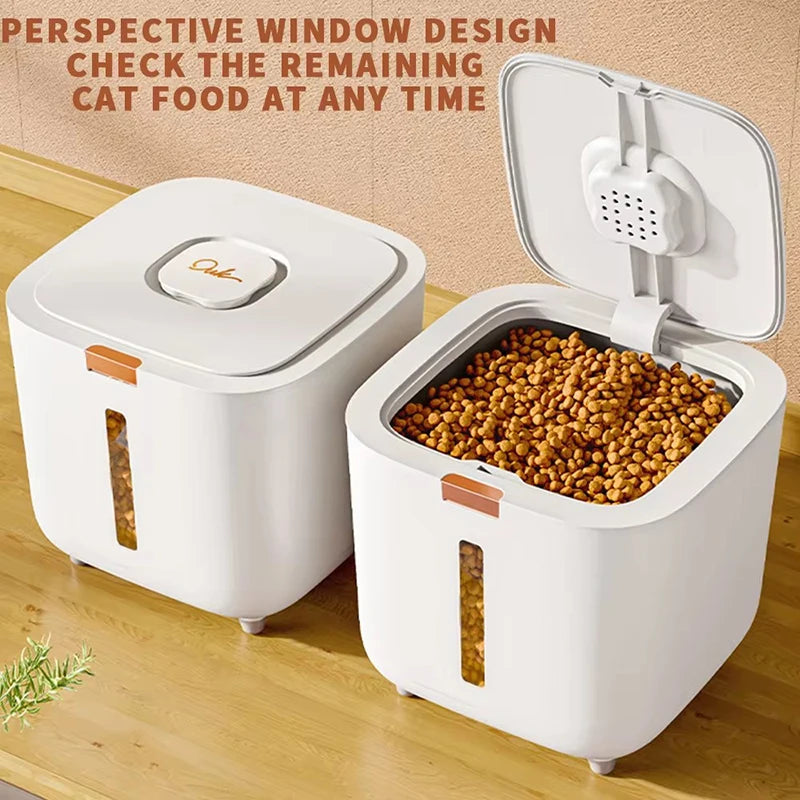 Pet food storage barrel large, sealed moisture-proof, cat and  dog food barrel storage