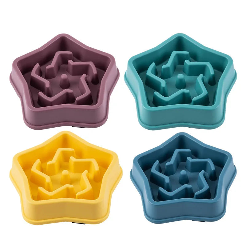Pet Cat And Dog Slow Food Bowl, Anti-choking Thickened And Non-slip Multiple Colors and Shapes
