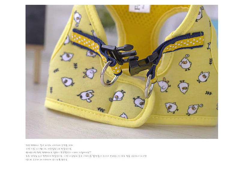 Dog Harness Vest |  Pet Collar And Leash Set | Soft Adjustable Designer Custom | For Cats and dogs