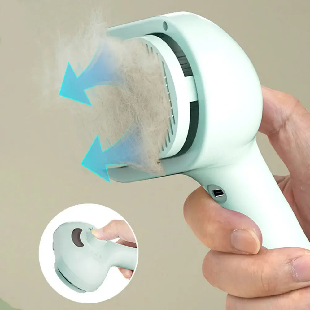 3 in 1 Steam Spray Brush  Hair Removal Comb, Hair Brush  for Shedding & Grooming for Cats Dogs Small Animals