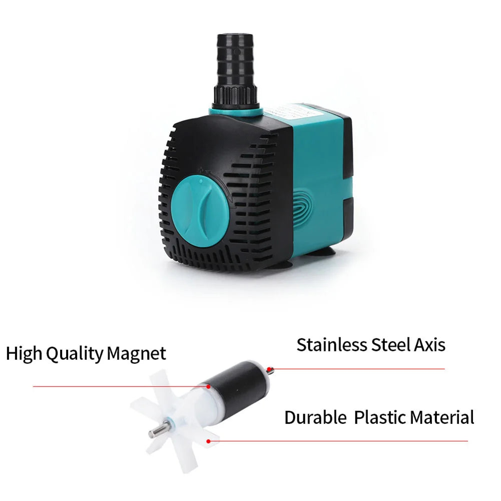 Tank Submersible Pump Bottom Suction Cup | Multifunctional Silent  Filter Aquarium Fish /Garden Pond