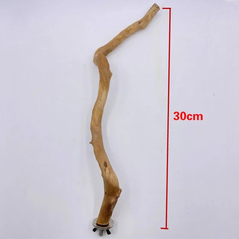 Standing Stick Wild Grape Wood Pole for Parrot/Cockatiel/Parakeet | Bite Claw Grinding Toy Bird Cage Accessories