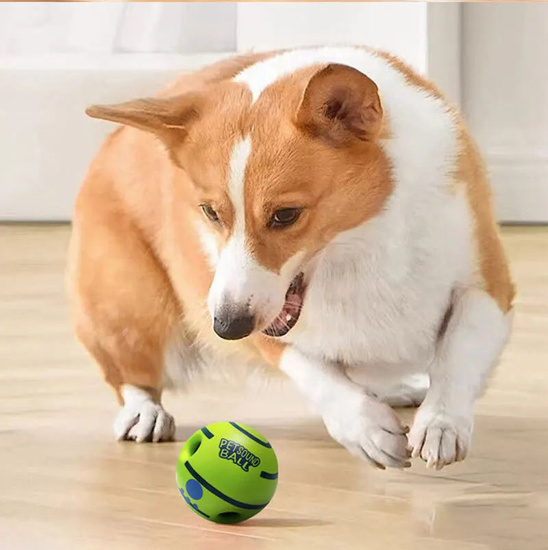 Wobble Wag Giggle Glow Ball Interactive Dog Toy | Fun Giggle Sounds Ball When Rolled or Shaken