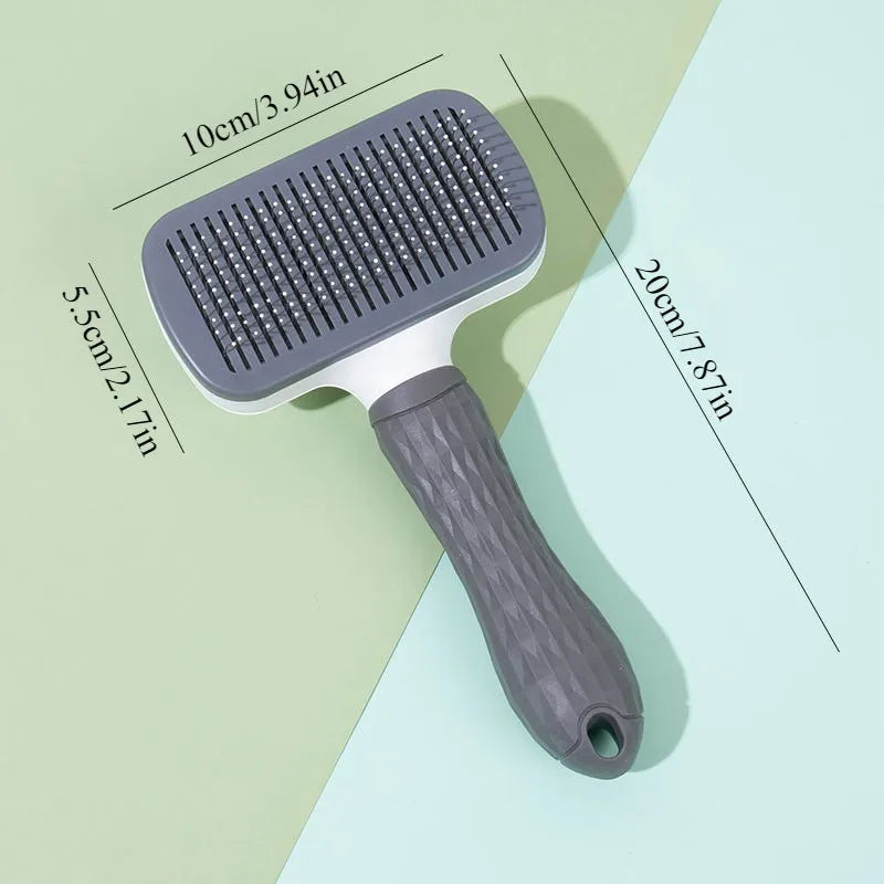 1pc Gentle Dog & Cat Grooming Brush - 1-Touch Detangling/3-Minute Deshedding, Ergonomic Handle, , Easy Clean