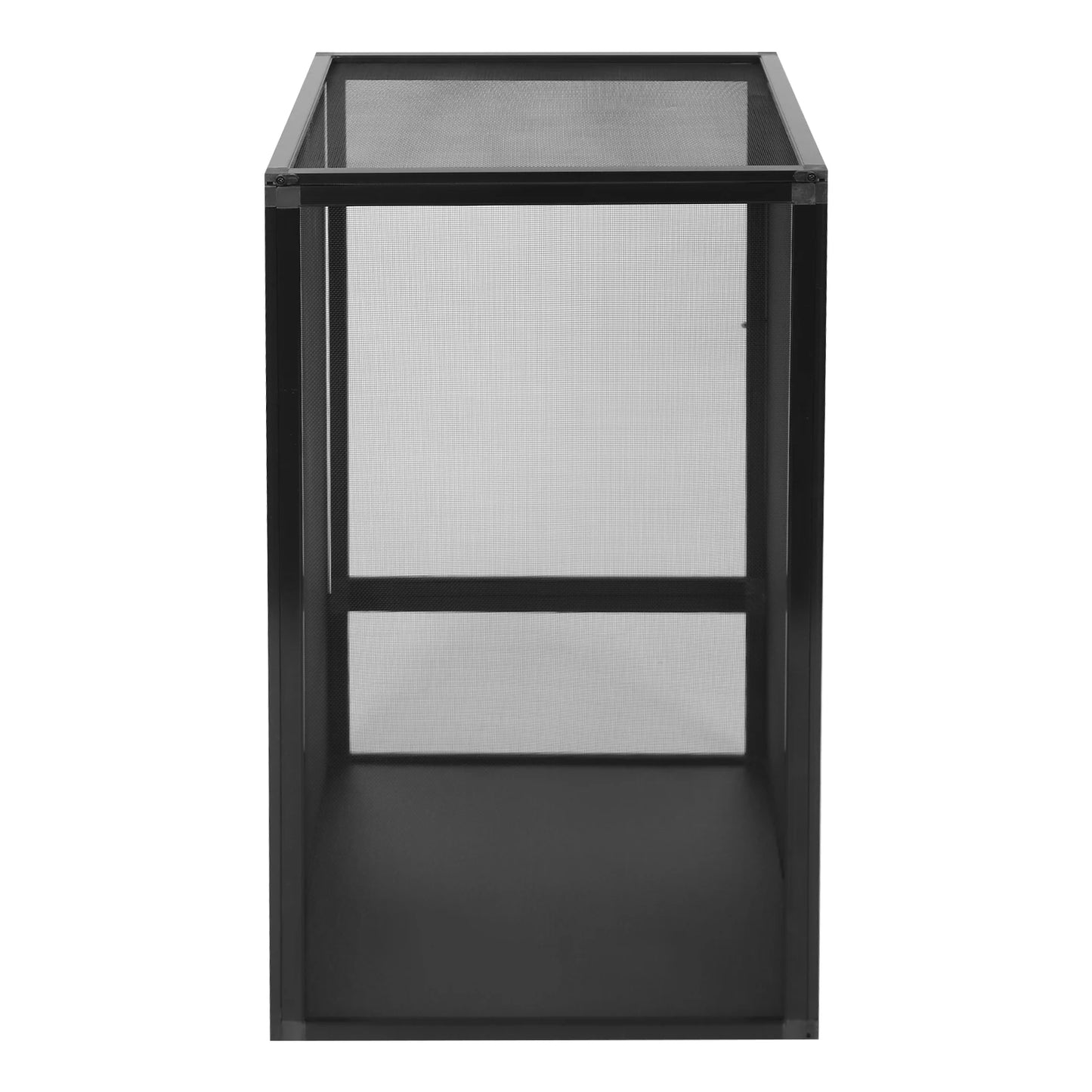 Micro Habitat Terrarium Enclosure, Rectangular Freestanding Reptile Feeding Box Pet Net Box Black 20kg